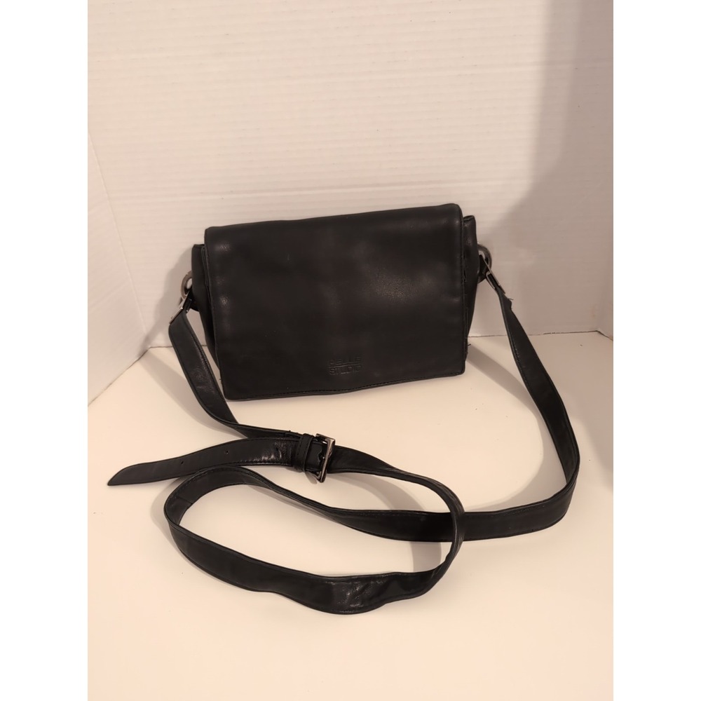Vintage Wilson Leather Pelle Studio Black‎ Crossbody Bag